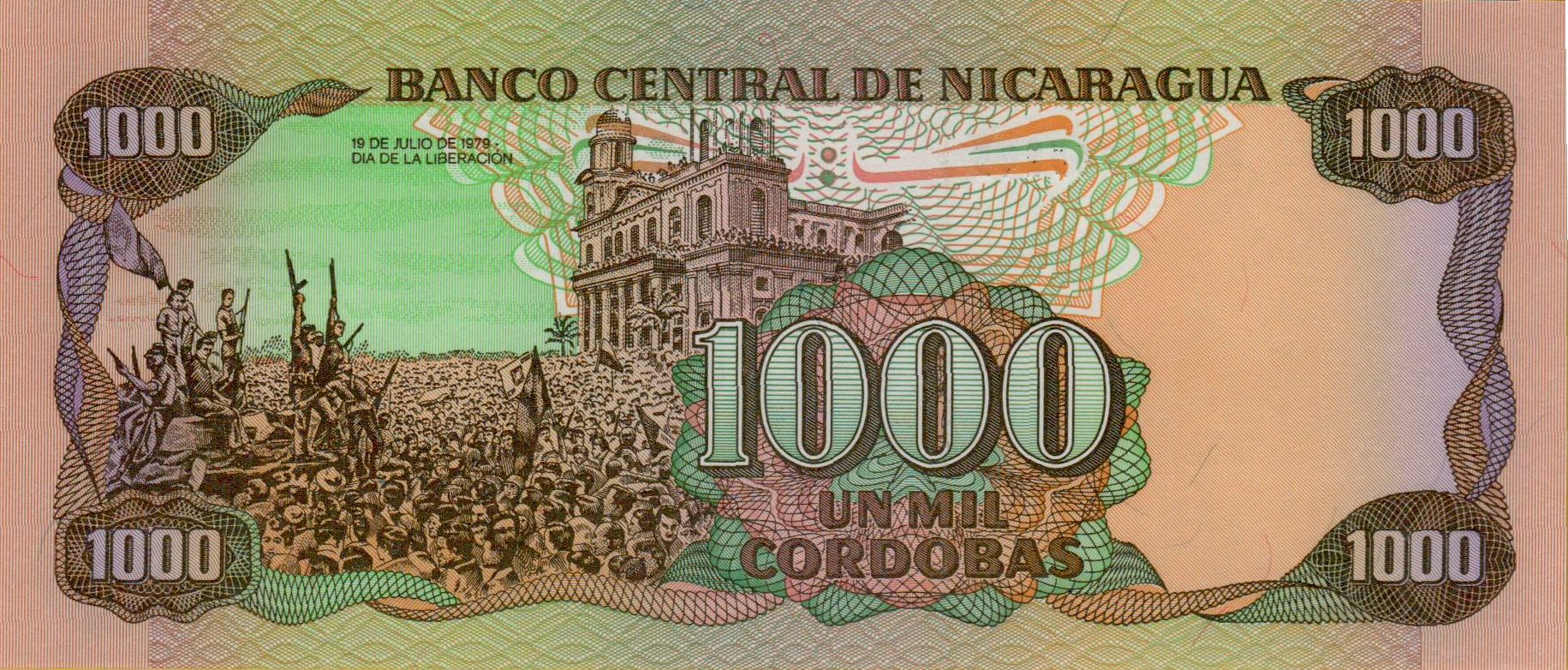Nicaragua 1000 1985 UNC P-156/b